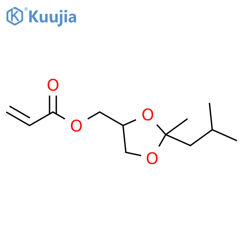 2-Propenoic acid, [2-methyl-2-(2-methylpropyl)-1,3-dioxolan-4-yl]methyl ester structure