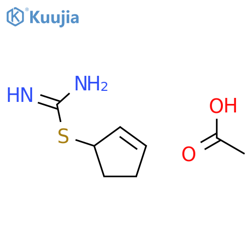 CARBAMIMIDOTHIOIC ACID, 2-CYCLOPENTEN-1-YL ESTER, MONOACETATE structure