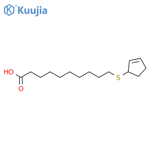 Decanoic acid, 10-(2-cyclopenten-1-ylthio)-, (-)- structure