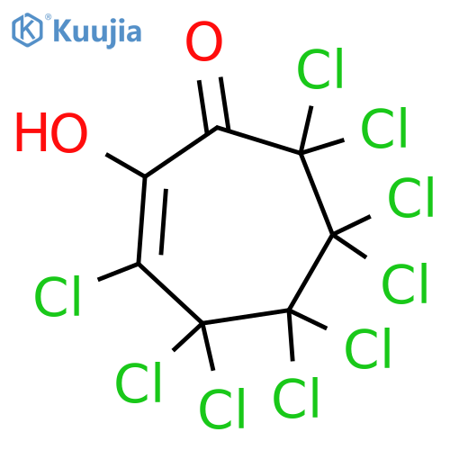 2-CYCLOHEPTEN-1-ONE, 3,4,4,5,5,6,6,7,7-NONACHLORO-2-HYDROXY- structure