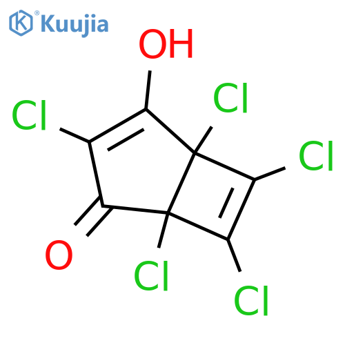 Bicyclo[3.2.0]hepta-3,6-dien-2-one,1,3,5,6,7-pentachloro-4-hydroxy- structure