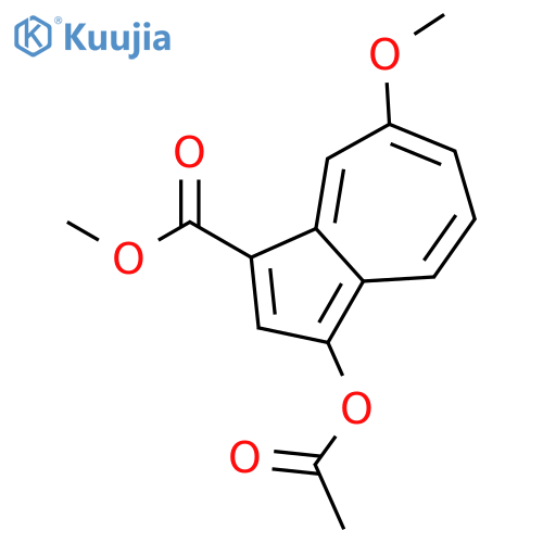 1-Azulenecarboxylic acid, 3-(acetyloxy)-7-methoxy-, methyl ester structure