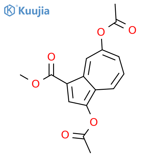 1-Azulenecarboxylic acid, 3,7-bis(acetyloxy)-, methyl ester structure