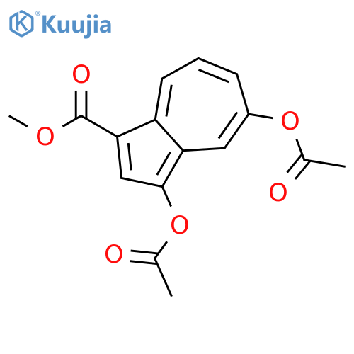1-AZULENECARBOXYLIC ACID, 3,5-BIS(ACETYLOXY)-, METHYL ESTER structure