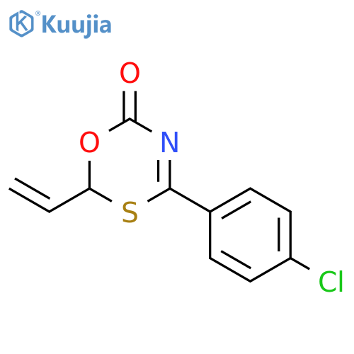 6H-1,3,5-OXATHIAZIN-6-ONE, 4-(4-CHLOROPHENYL)-2-ETHENYL- structure