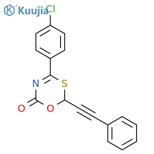 6H-1,3,5-OXATHIAZIN-6-ONE, 4-(4-CHLOROPHENYL)-2-(PHENYLETHYNYL)- structure