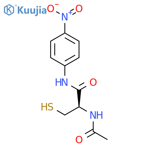 Propanamide, 2-(acetylamino)-3-mercapto-N-(4-nitrophenyl)-, (R)- structure