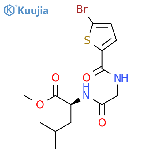 L-LEUCINE, N-[N-[(5-BROMO-2-THIENYL)CARBONYL]GLYCYL]-, METHYL ESTER structure