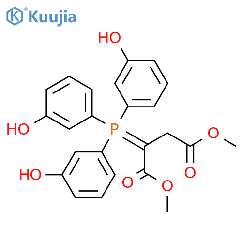 Butanedioic acid, 2-[tris(3-hydroxyphenyl)phosphoranylidene]-, 1,4-dimethyl ester structure