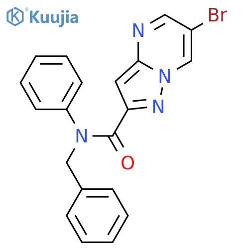 6-Bromo-pyrazolo[1,5-a]pyrimidine-2-carboxylic acid benzyl-phenyl-amide structure