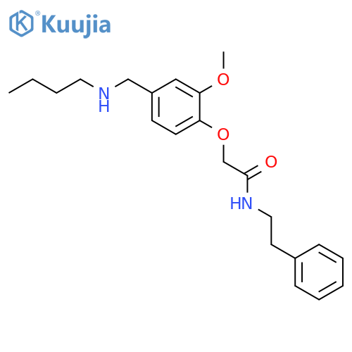 2-(4-Butylaminomethyl-2-methoxy-phenoxy)-N-phenethyl-acetamide structure