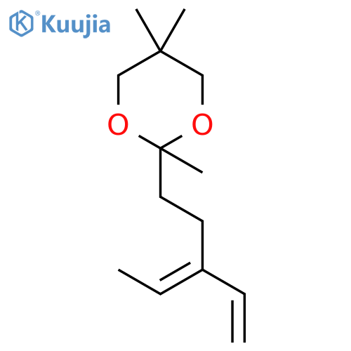 1,3-Dioxane, 2-(3-ethenyl-3-pentenyl)-2,5,5-trimethyl- structure