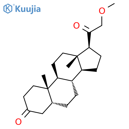 Pregnane-3,20-dione, 21-methoxy-, (5b)- structure
