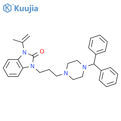 1-(3-(4-(Diphenylmethyl)-1-piperazinyl)propyl)-1,3-dihydro-3-(1-methylvinyl)-2H-benzimidazol-2-one structure