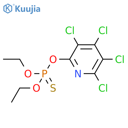 Phosphorothioic acid,O,O-diethyl O-(3,4,5,6-tetrachloro-2-pyridinyl) ester structure