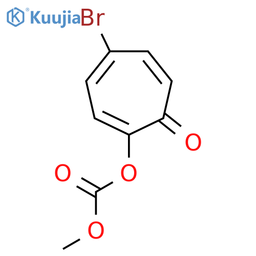 Carbonic acid, 4-bromo-7-oxo-1,3,5-cycloheptatrien-1-yl methyl ester structure