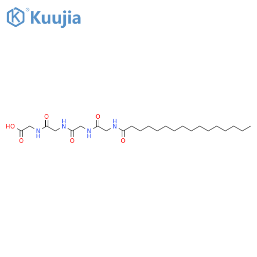 Glycine, N-[N-[N-[N-(1-oxohexadecyl)glycyl]glycyl]glycyl]- structure