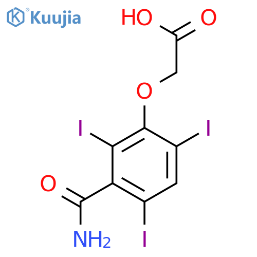 Acetic acid, [3-(aminocarbonyl)-2,4,6-triiodophenoxy]- structure
