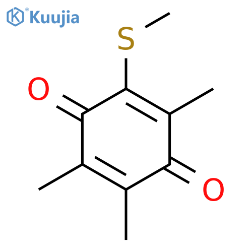 2,5-Cyclohexadiene-1,4-dione, 2,3,5-trimethyl-6-(methylthio)- structure