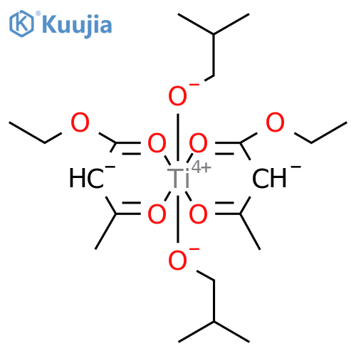 Diisobutoxy-bisethylacetoacetatotitanate structure