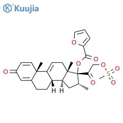 (16α)-17-(2-Furanylcarbonyl)oxy-16-methyl-21-(methylsulfonyl)oxypregna-1,4,9(11)-triene-3,20-dione structure