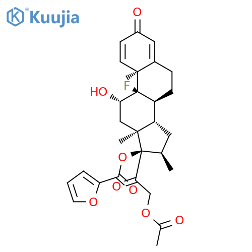 Pregna-1,4-diene-3,20-dione,21-(acetyloxy)-9-fluoro-17-[(2-furanylcarbonyl)oxy]-11-hydroxy-16-methyl-, (11b,16a)- (9CI) structure