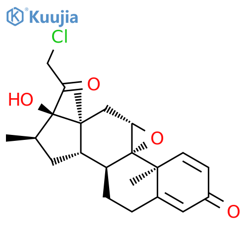 17a-Hydroxy-21-chloro-9b,11b-epoxy-16a-methylpregna-1,4-diene-3,20-dione structure