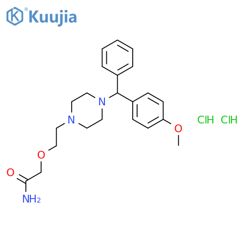 Acetamide,2-[2-[4-[(4-methoxyphenyl)phenylmethyl]-1-piperazinyl]ethoxy]-, hydrochloride(1:2) structure