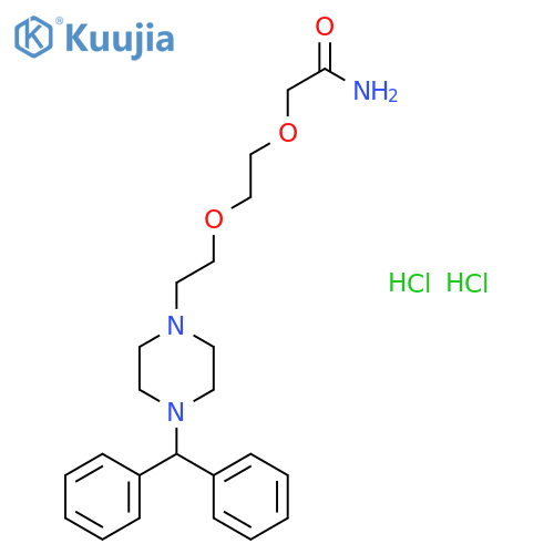 2-(2-{2-[4-(diphenylmethyl)piperazin-1-yl]ethoxy}ethoxy)acetamide dihydrochloride structure