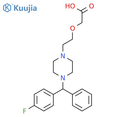 Acetic acid,2-[2-[4-[(4-fluorophenyl)phenylmethyl]-1-piperazinyl]ethoxy]- structure