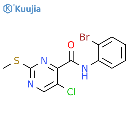 N-(2-bromophenyl)-5-chloro-2-(methylsulfanyl)pyrimidine-4-carboxamide structure