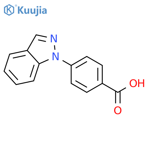 Benzoic acid, 4-(1H-indazol-1-yl)- structure