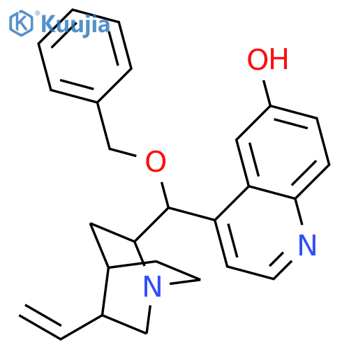4-((1R)-(Benzyloxy)((2S)-5-vinylquinuclidin-2-yl)methyl)quinolin-6-ol structure