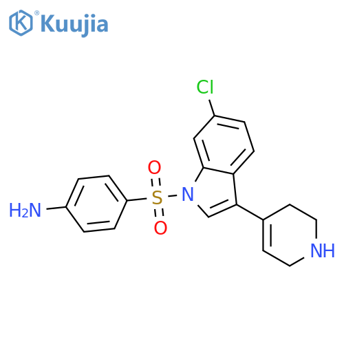 1H-Indole,1-[(4-aminophenyl)sulfonyl]-6-chloro-3-(1,2,3,6-tetrahydro-4-pyridinyl)- structure