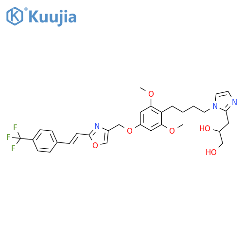 1,2-Propanediol,3-[1-[4-[2,6-dimethoxy-4-[[2-[(1E)-2-[4-(trifluoromethyl)phenyl]ethenyl]-4-oxazolyl]methoxy]phenyl]butyl]-1H-imidazol-2-yl]- structure