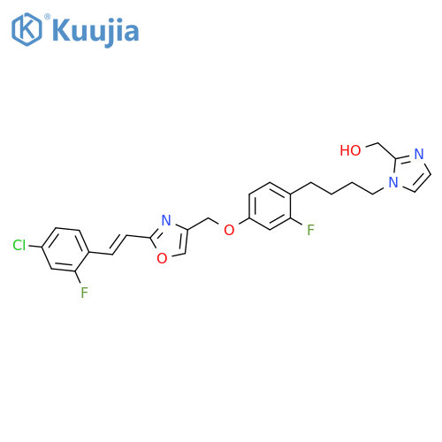 1H-Imidazole-2-methanol,1-[4-[4-[[2-[(1E)-2-(4-chloro-2-fluorophenyl)ethenyl]-4-oxazolyl]methoxy]-2-fluorophenyl]butyl]- structure