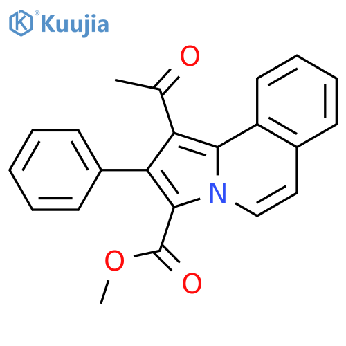 Pyrrolo[2,1-a]isoquinoline-3-carboxylic acid, 1-acetyl-2-phenyl-, methylester structure