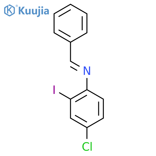 Benzenamine, 4-chloro-2-iodo-N-(phenylmethylene)- structure