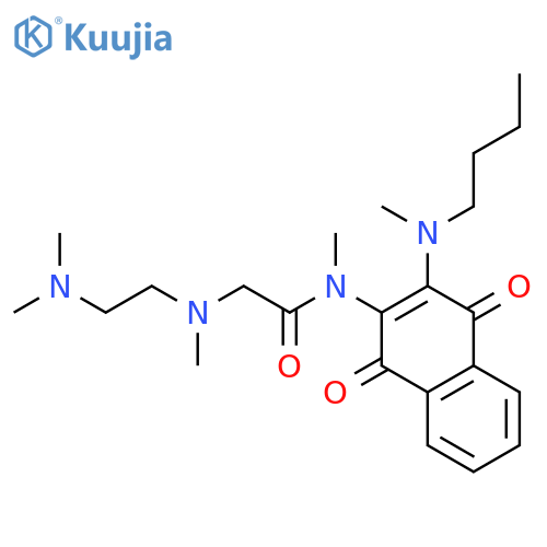 Acetamide,N-[3-(butylmethylamino)-1,4-dihydro-1,4-dioxo-2-naphthalenyl]-2-[[2-(dimethylamino)ethyl]methylamino]-N-methyl- structure