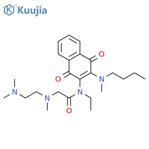 Acetamide,N-[3-(butylmethylamino)-1,4-dihydro-1,4-dioxo-2-naphthalenyl]-2-[[2-(dimethylamino)ethyl]methylamino]-N-ethyl- structure