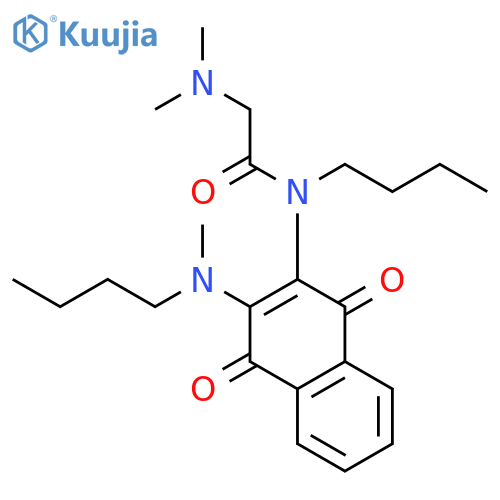 Acetamide,N-butyl-N-[3-(butylmethylamino)-1,4-dihydro-1,4-dioxo-2-naphthalenyl]-2-(dimethylamino)- structure