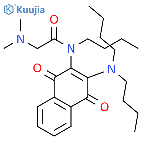 Acetamide,N-butyl-N-[3-(dibutylamino)-1,4-dihydro-1,4-dioxo-2-naphthalenyl]-2-(dimethylamino)- structure
