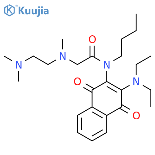 Acetamide,N-butyl-N-[3-(diethylamino)-1,4-dihydro-1,4-dioxo-2-naphthalenyl]-2-[[2-(dimethylamino)ethyl]methylamino]- structure