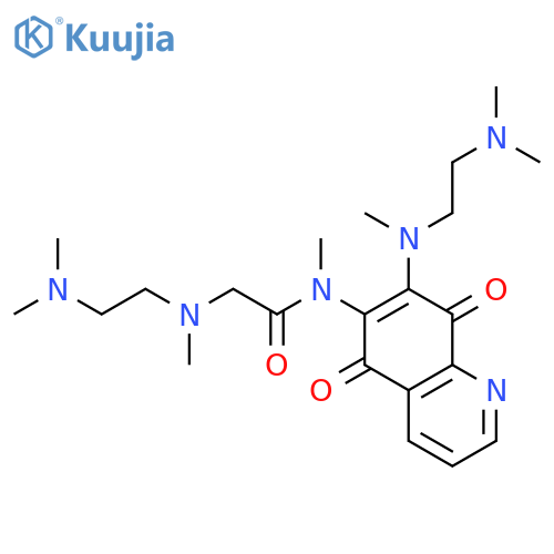Acetamide,2-[[2-(dimethylamino)ethyl]methylamino]-N-[7-[[2-(dimethylamino)ethyl]methylamino]-5,8-dihydro-5,8-dioxo-6-quinolinyl]-N-methyl- structure