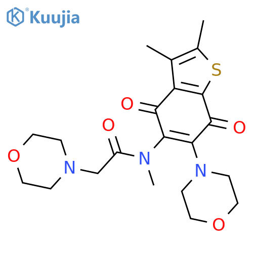4-Morpholineacetamide,N-[4,7-dihydro-2,3-dimethyl-6-(4-morpholinyl)-4,7-dioxobenzo[b]thien-5-yl]-N-methyl- structure
