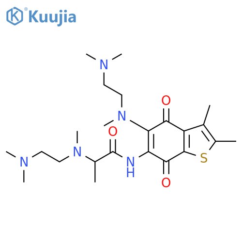 Propanamide,2-[[2-(dimethylamino)ethyl]methylamino]-N-[5-[[2-(dimethylamino)ethyl]methylamino]-4,7-dihydro-2,3-dimethyl-4,7-dioxobenzo[b]thien-6-yl]- structure