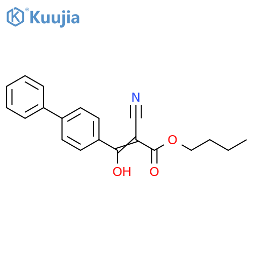 2-Propenoic acid, 3-[1,1'-biphenyl]-4-yl-2-cyano-3-hydroxy-, butyl ester structure