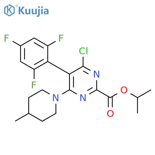 2-Pyrimidinecarboxylic acid,4-chloro-6-(4-methyl-1-piperidinyl)-5-(2,4,6-trifluorophenyl)-,1-methylethyl ester structure