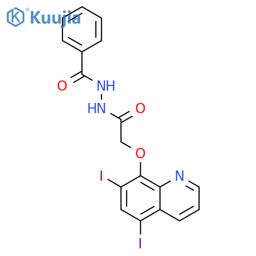Benzoic acid, 2-[[(5,7-diiodo-8-quinolinyl)oxy]acetyl]hydrazide structure