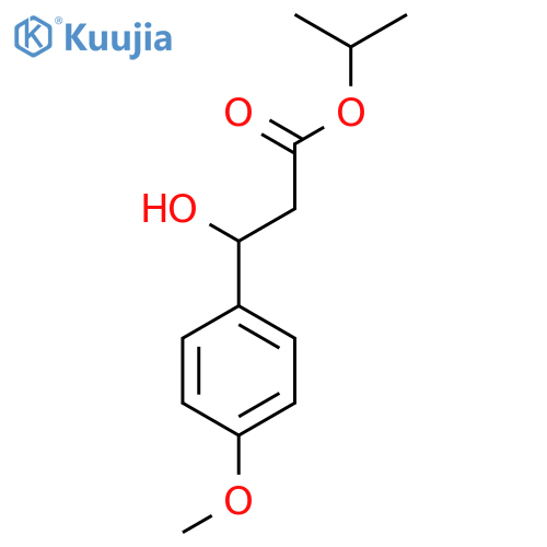 Isopropyl 3-hydroxy-3-(4-methoxyphenyl)propanoate structure